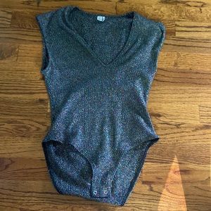 Urban Outfitters Out  from under glittery bodysuit great condition